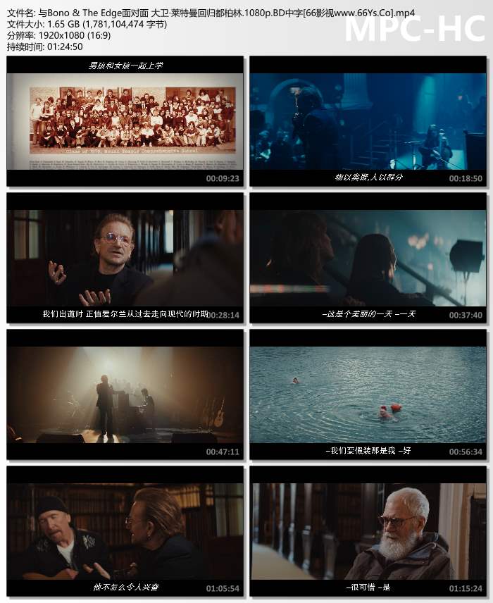 2023纪录片《与Bono & The Edge面对面: 大卫・莱特曼回归都柏林》1080p.BD中字评论